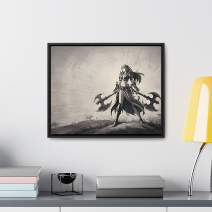 Warrior of the Twilight Plains - Gallery Canvas Wraps, Horizontal Frame