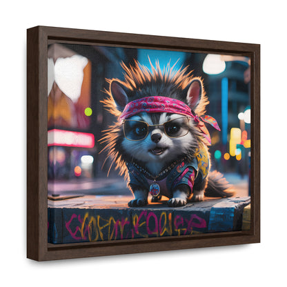 Rebel Pup on the Streets - Gallery Canvas Wraps, Horizontal Frame