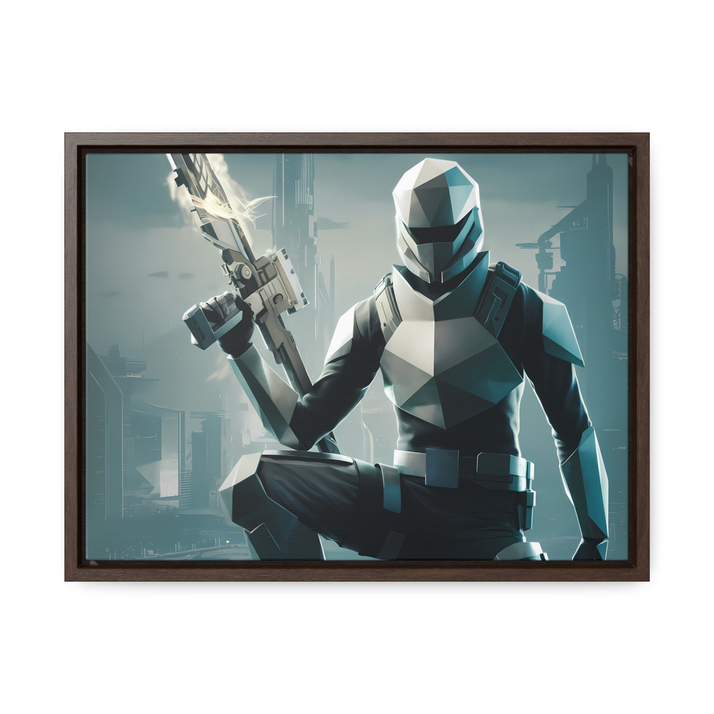 Guardian of the Futuristic Citadel - Gallery Canvas Wraps, Horizontal Frame