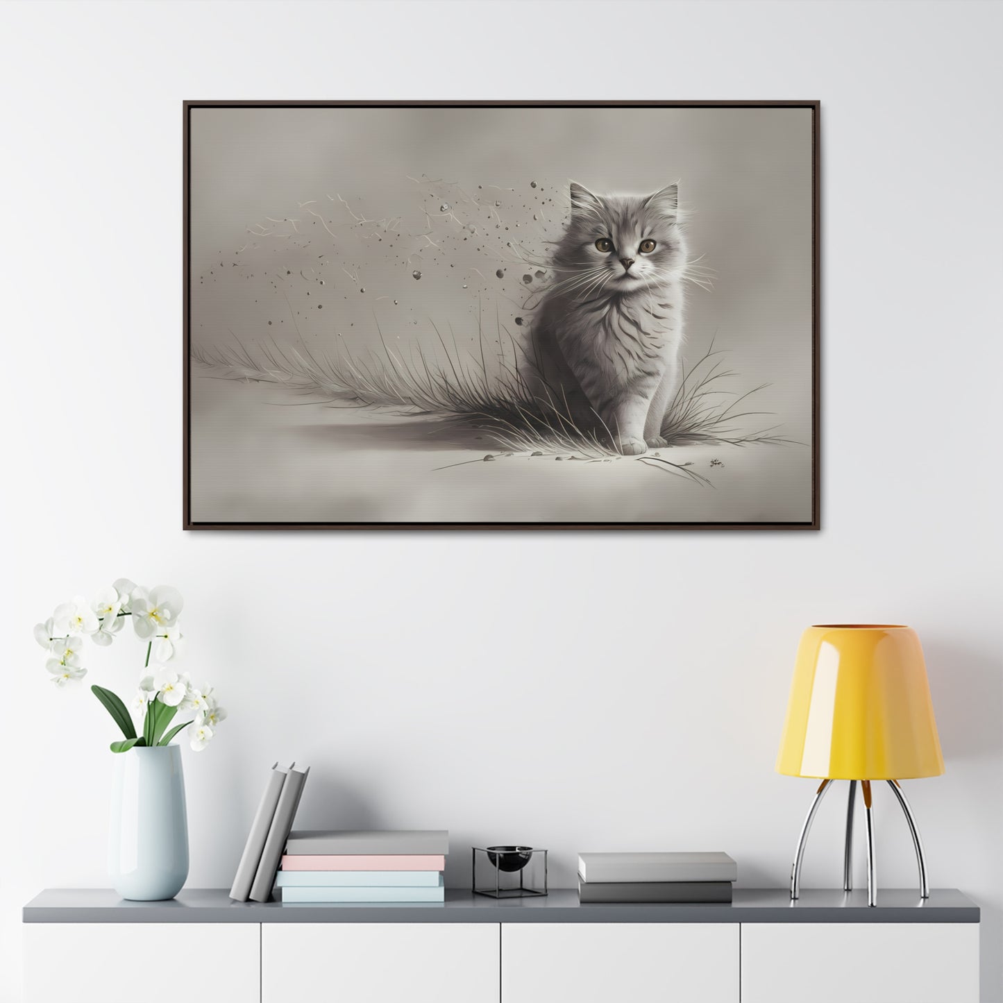 Whiskers in the Wind - Gallery Canvas Wraps, Horizontal Frame