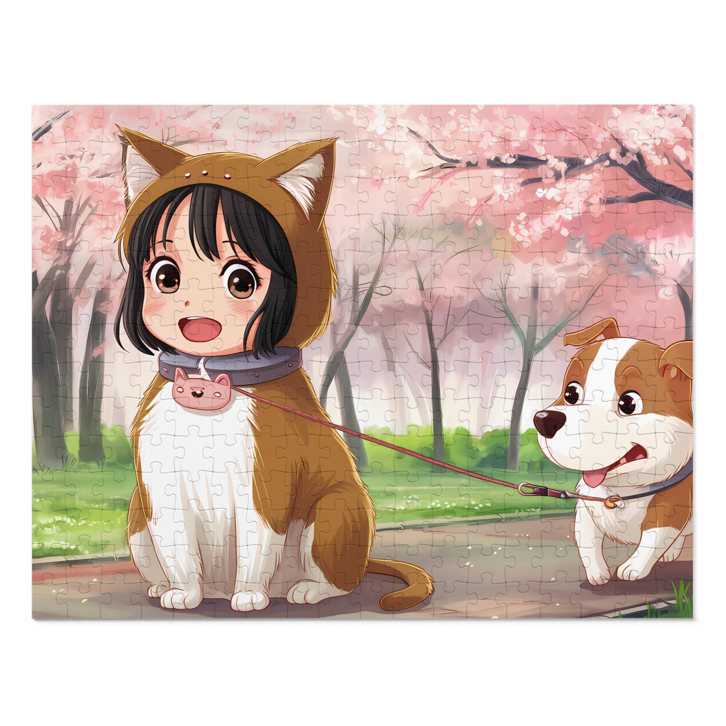 "Puppy Walk in the Park" - Jigsaw Puzzle (30, 110, 252, 500,1000-Piece)