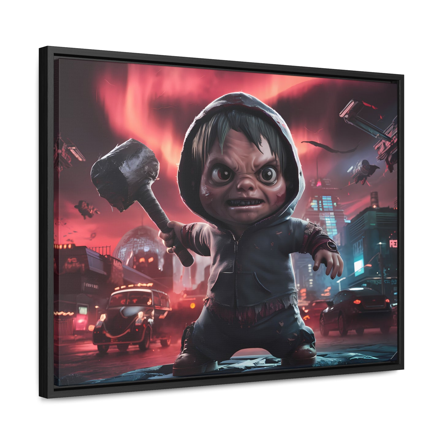 "Revenge of the Tiny Titan" - Gallery Canvas Wraps, Horizontal Frame