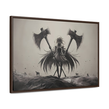 "Abyssal Valkyrie" - Gallery Canvas Wraps, Horizontal Frame