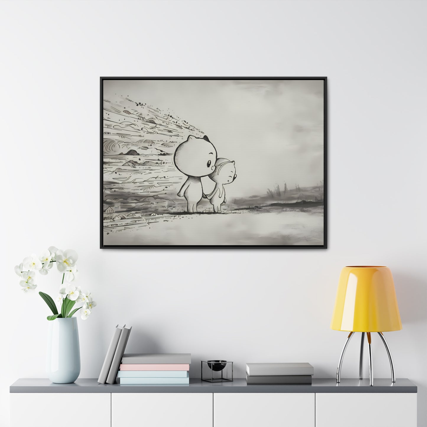 "Together Through the Storm" - Gallery Canvas Wraps, Horizontal Frame