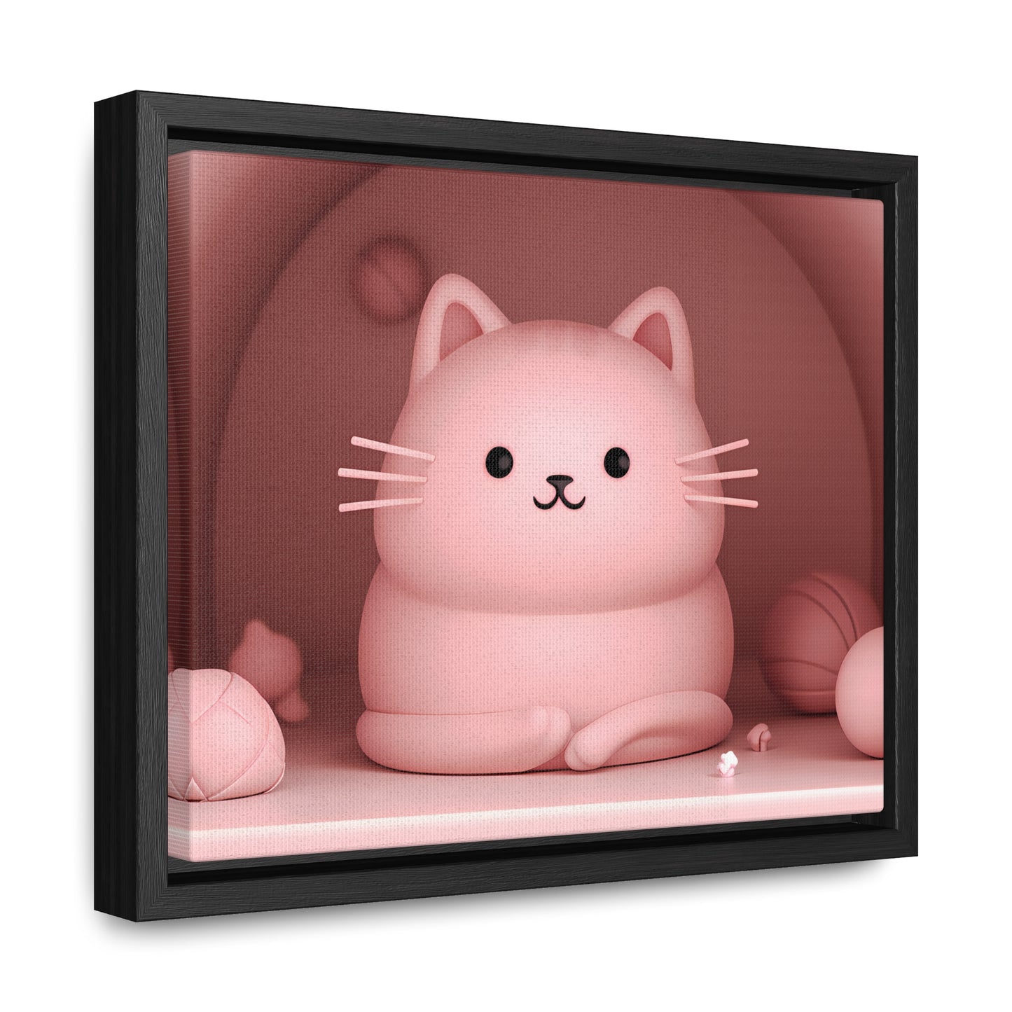 Purrfectly Pink Serenity - Gallery Canvas Wraps, Horizontal Frame