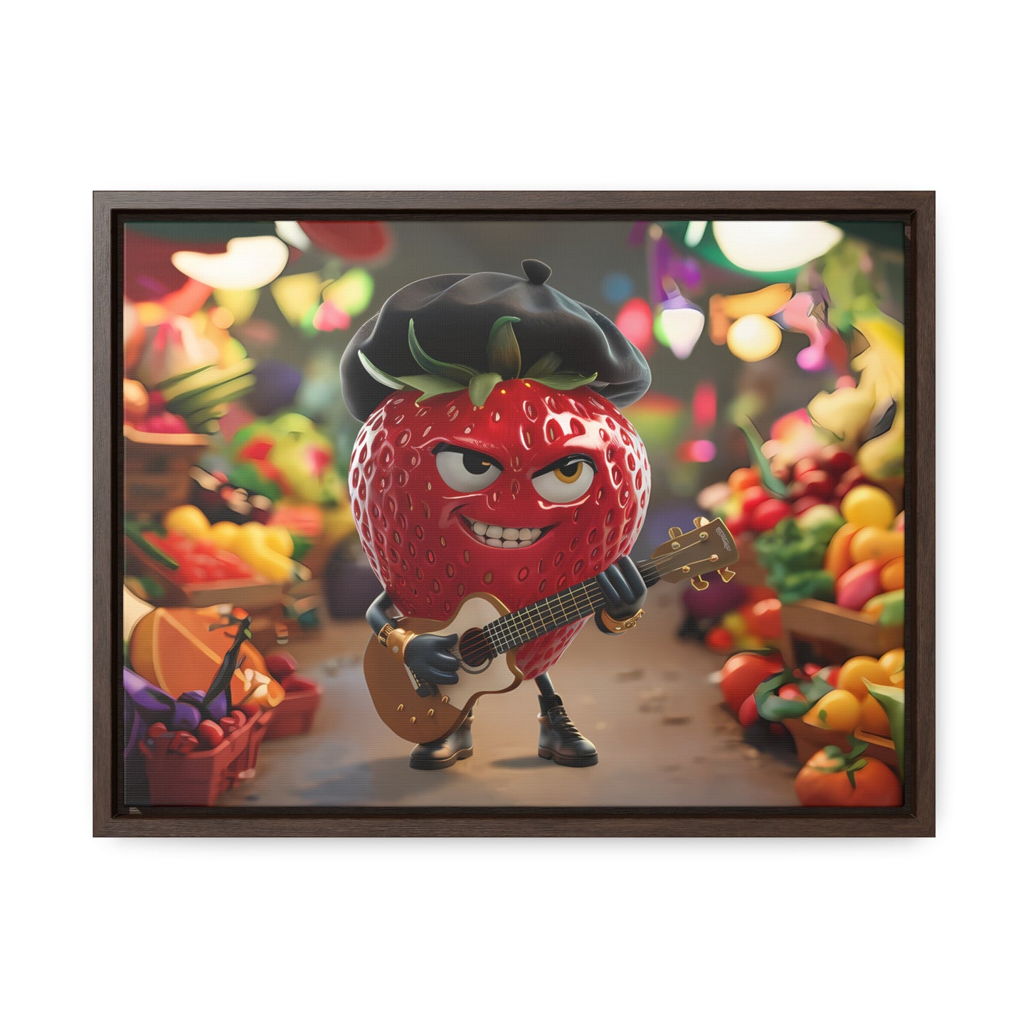 Strawberry Serenade in the Market - Gallery Canvas Wraps, Horizontal Frame