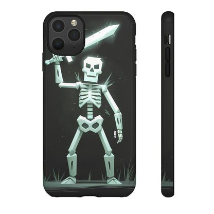 Geometric Skeleton Swordsman - Smartphone Tough Cases