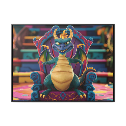 Dragon King on His Throne - Gallery Canvas Wraps, Horizontal Frame