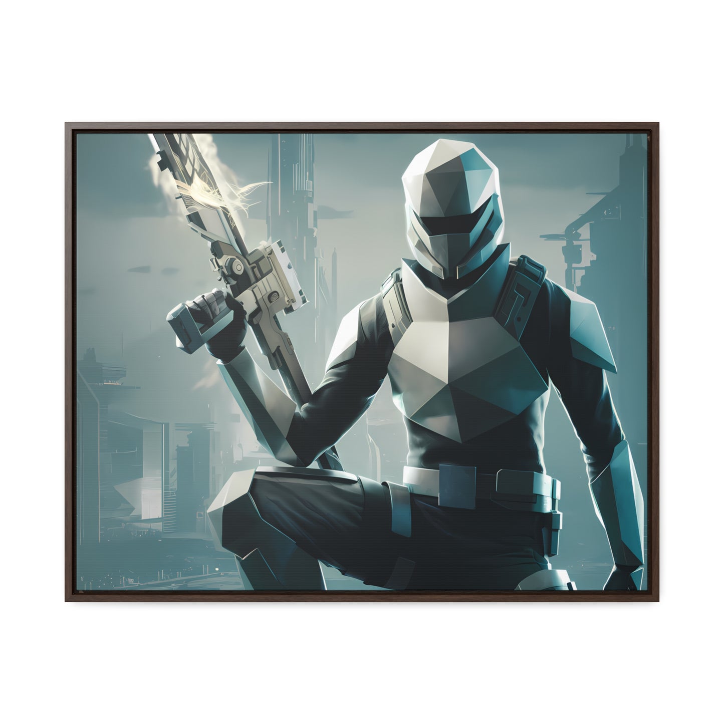 Guardian of the Futuristic Citadel - Gallery Canvas Wraps, Horizontal Frame