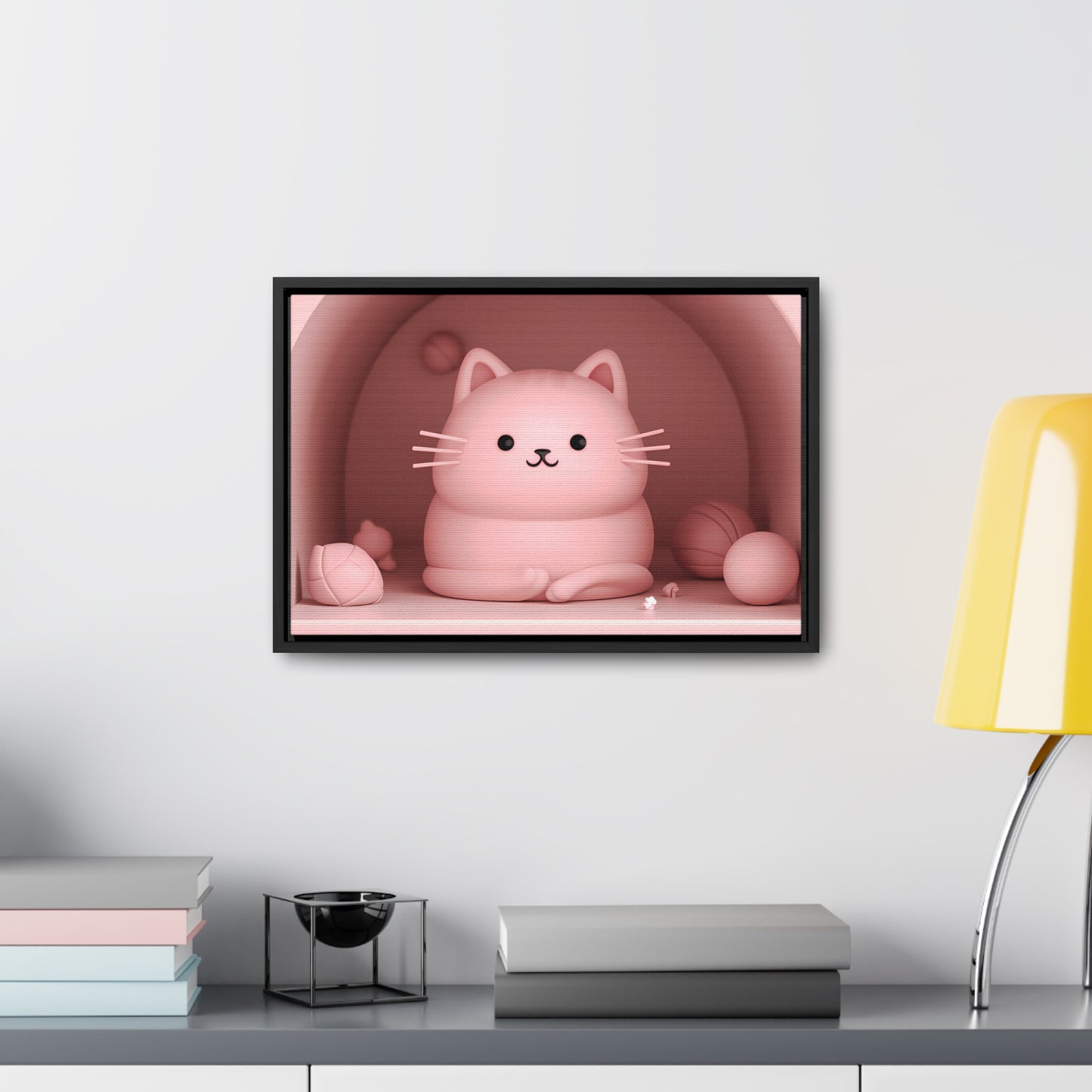 Purrfectly Pink Serenity - Gallery Canvas Wraps, Horizontal Frame