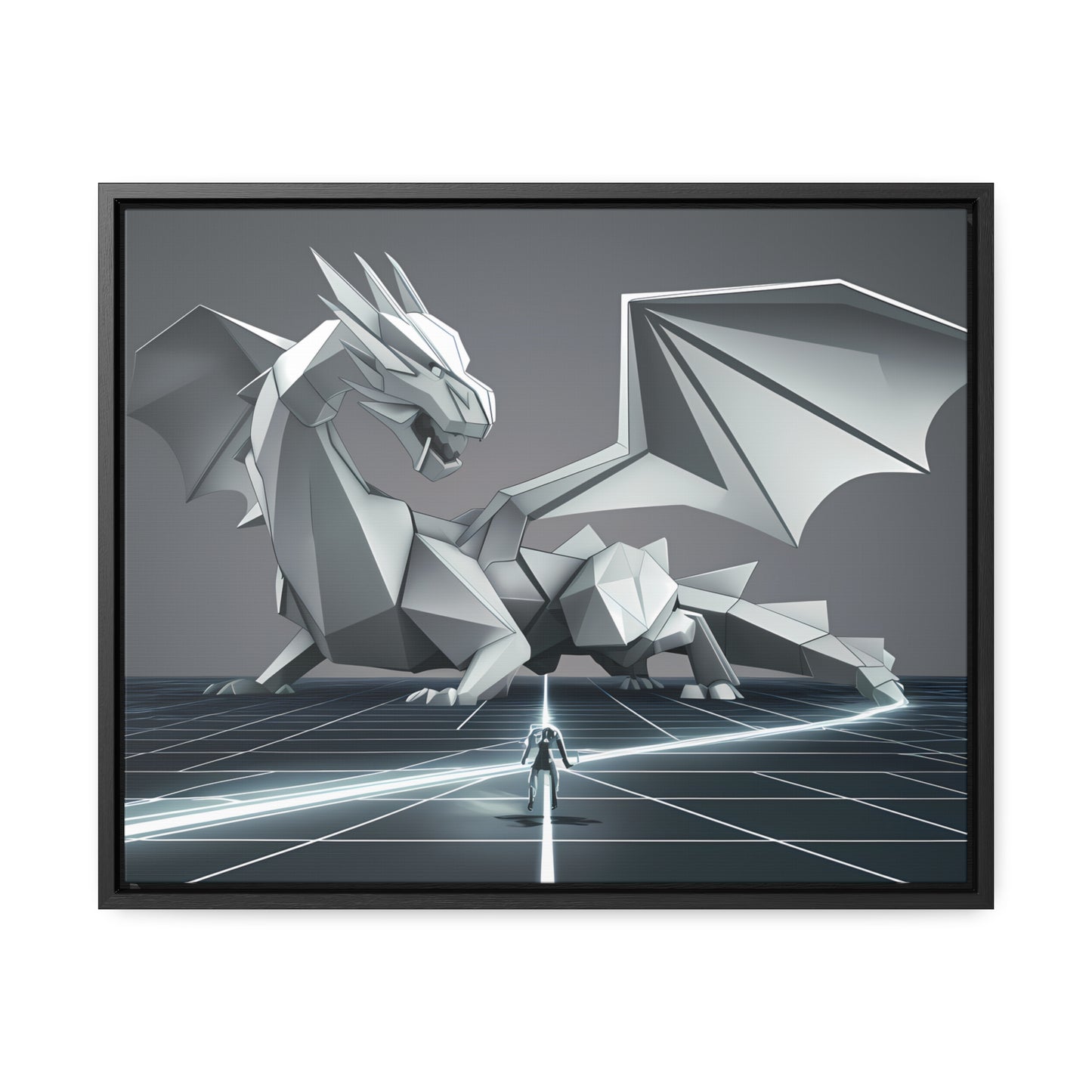 Confrontation in the Digital Realm - Gallery Canvas Wraps, Horizontal Frame