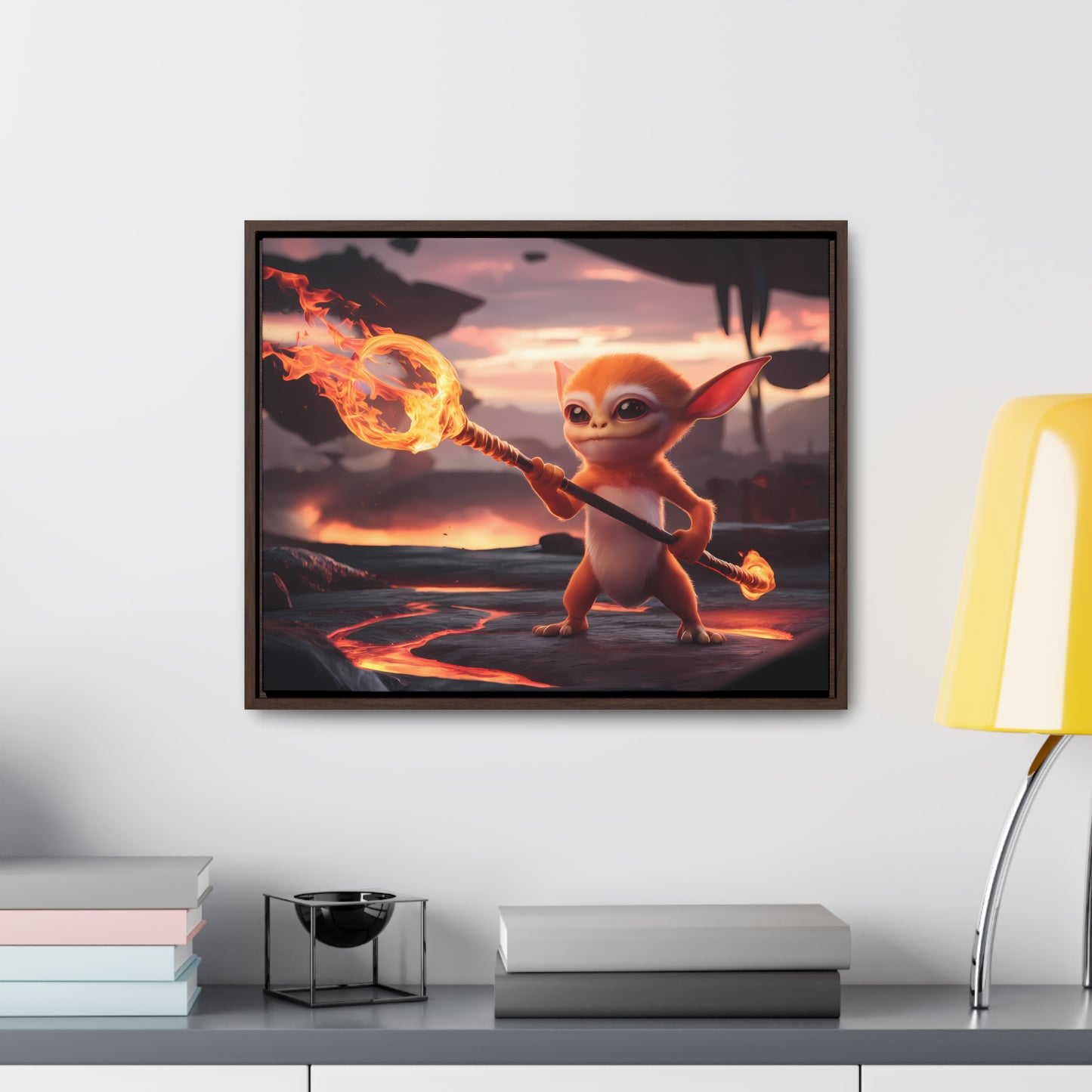 "Guardian of the Flame" - Gallery Canvas Wraps, Horizontal Frame