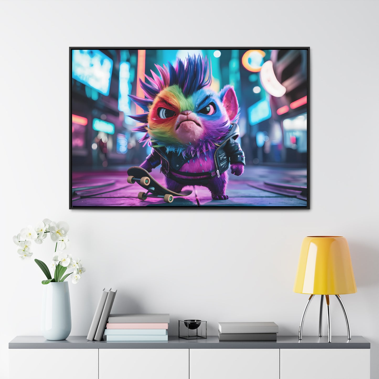 Skateboarding Punk - Gallery Canvas Wraps, Horizontal Frame