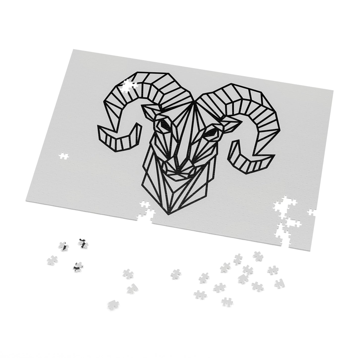 Geometric Ram's Head - Jigsaw Puzzle (30, 110, 252, 500,1000-Piece)