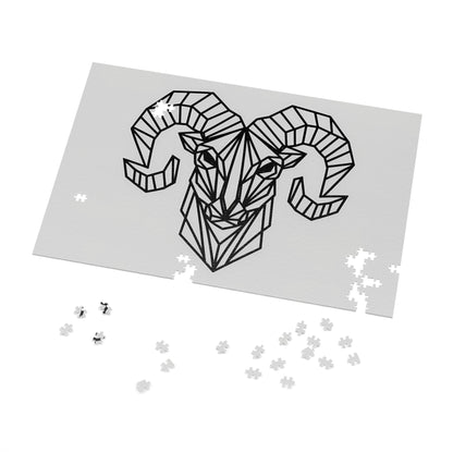 Geometric Ram's Head - Jigsaw Puzzle (30, 110, 252, 500,1000-Piece)