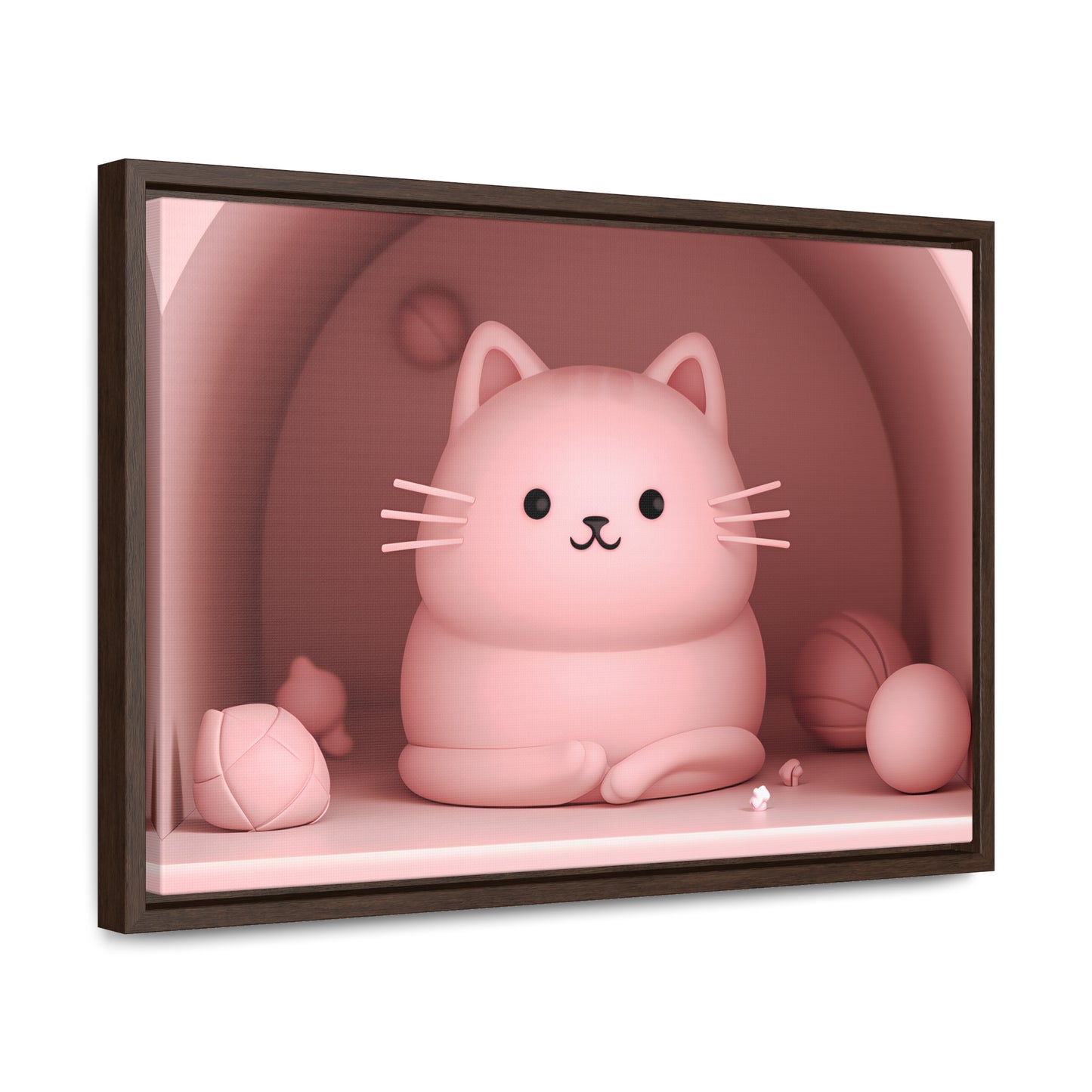 Purrfectly Pink Serenity - Gallery Canvas Wraps, Horizontal Frame