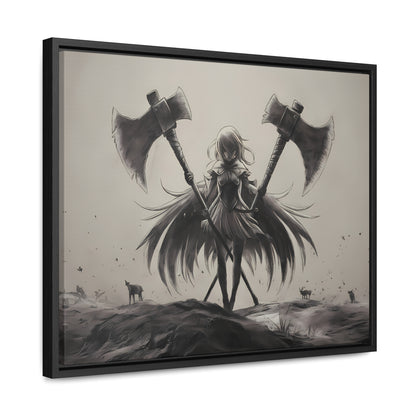 "Abyssal Valkyrie" - Gallery Canvas Wraps, Horizontal Frame