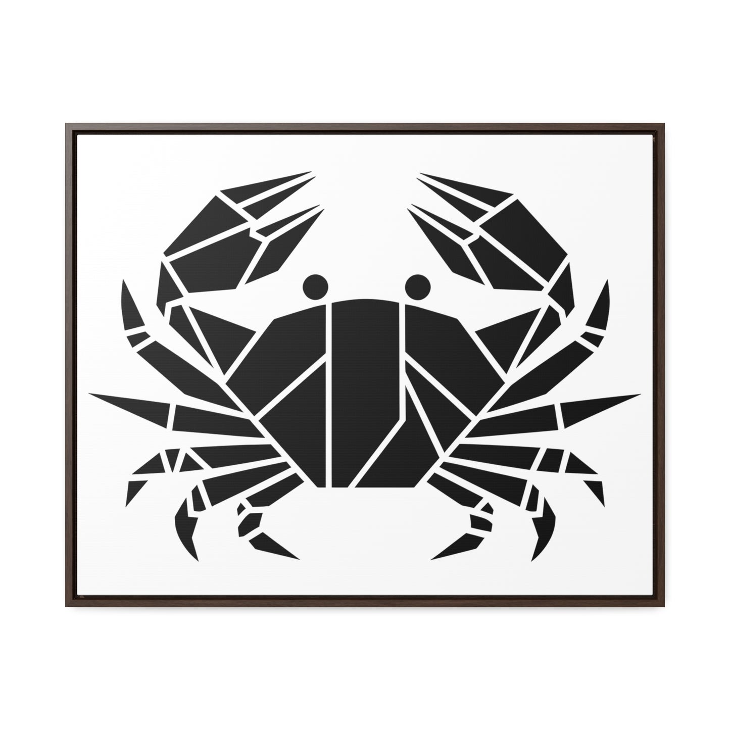 Geometric Crab Design - Gallery Canvas Wraps, Horizontal Frame