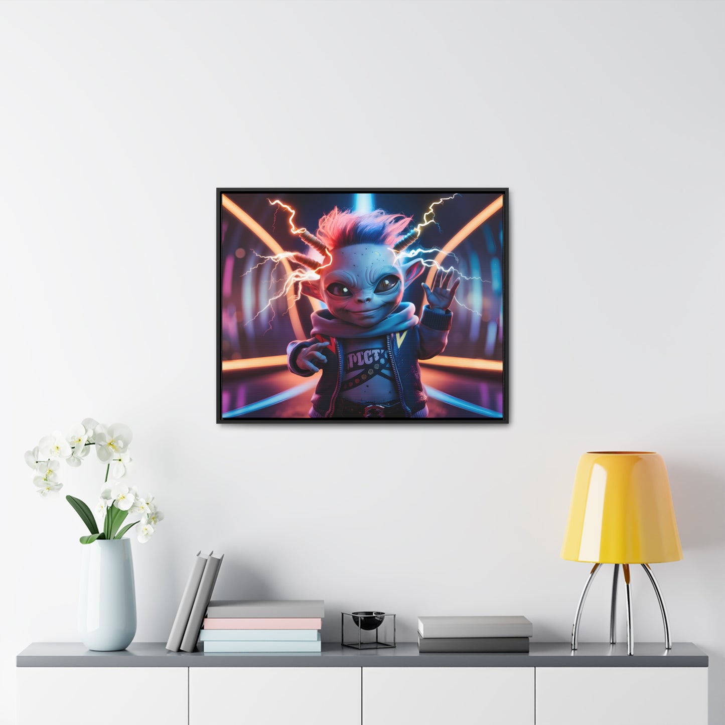 "Neon Spark" - Gallery Canvas Wraps, Horizontal Frame