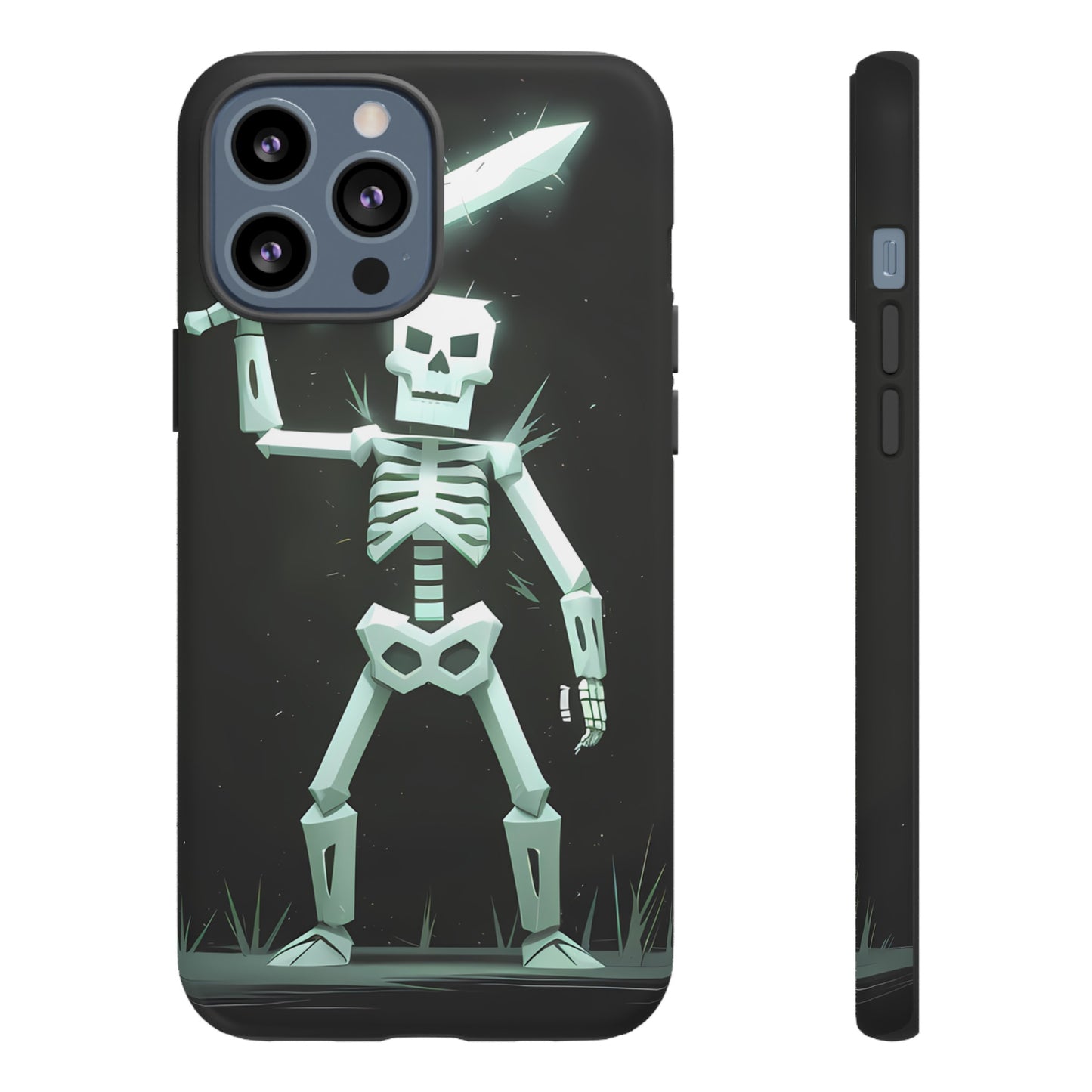 Geometric Skeleton Swordsman - Smartphone Tough Cases