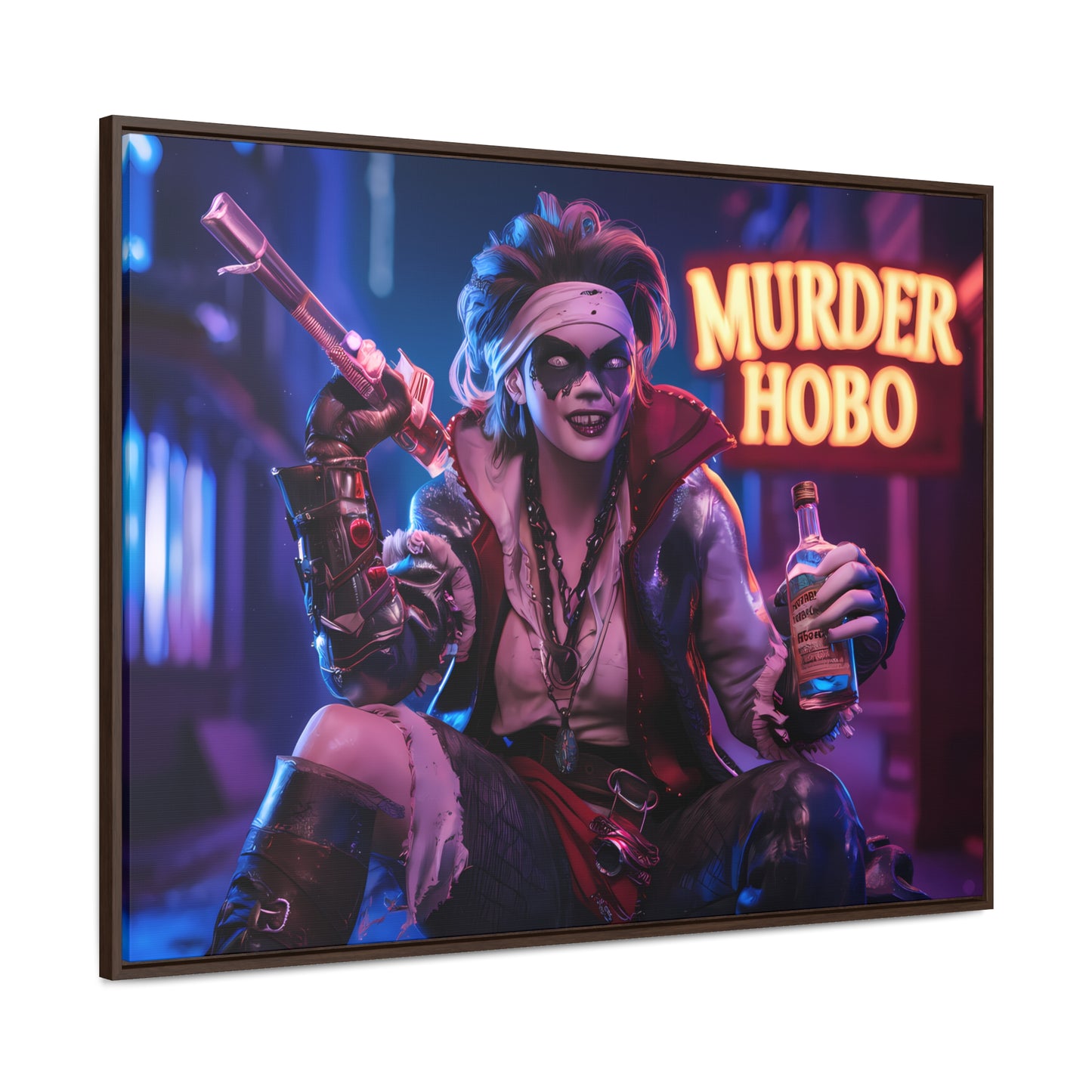 Neon Anarchy - Gallery Canvas Wraps, Horizontal Frame