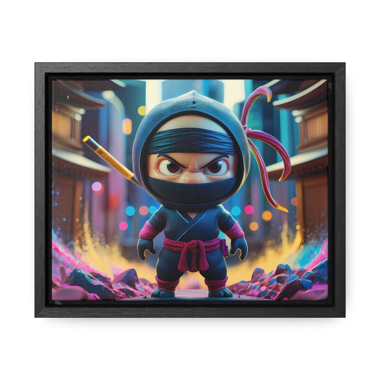 Tiny Ninja, Big Attitude - Gallery Canvas Wraps, Horizontal Frame