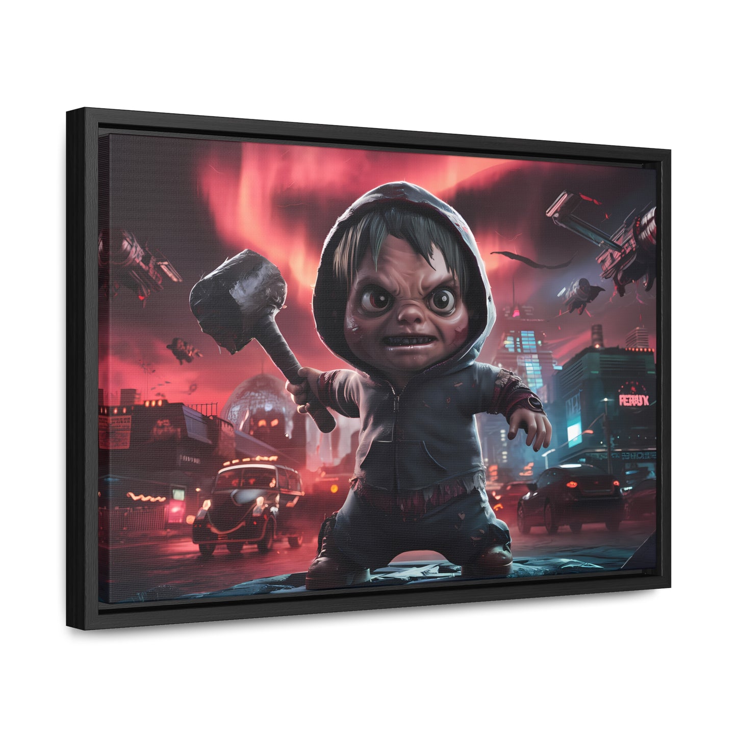 "Revenge of the Tiny Titan" - Gallery Canvas Wraps, Horizontal Frame