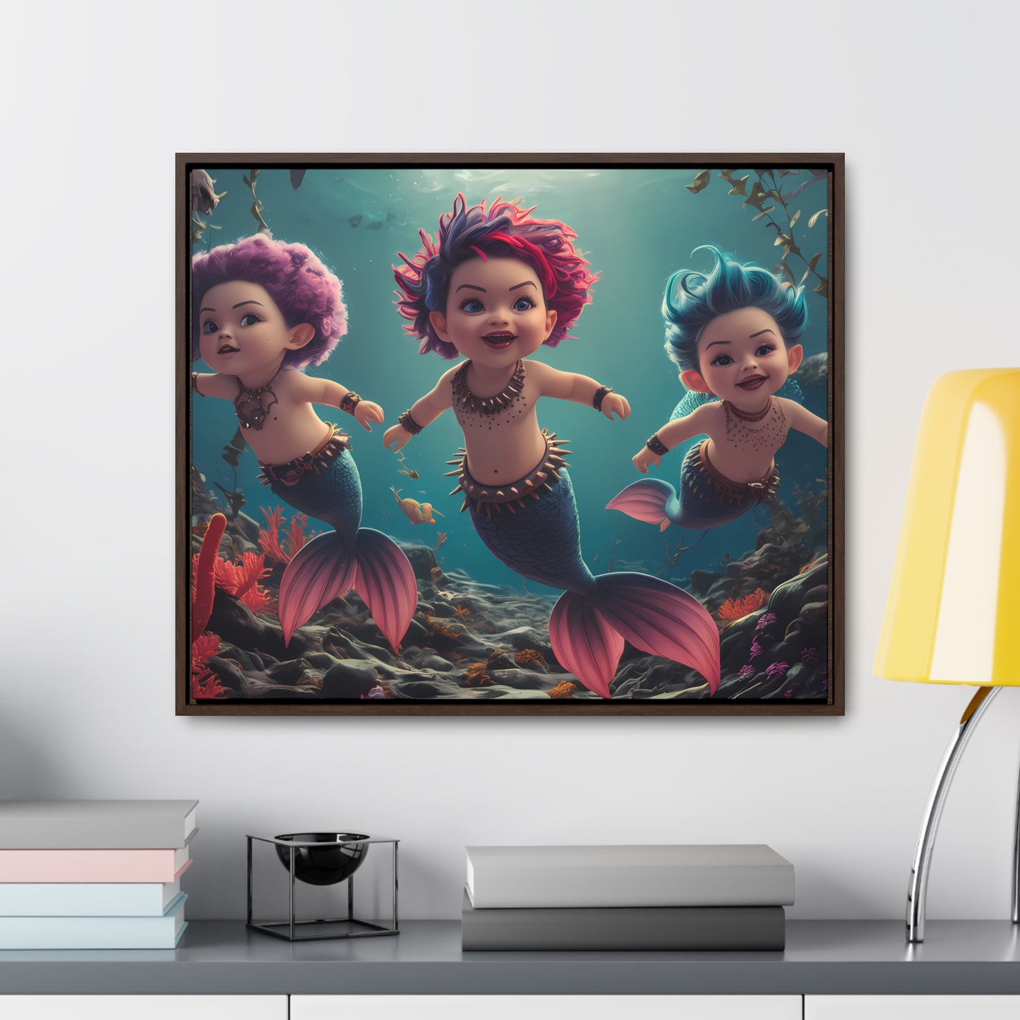 Aquatic Mischief - Gallery Canvas Wraps, Horizontal Frame