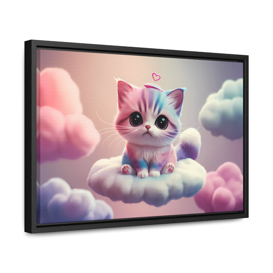 Heavenly Kitten Dreams - Gallery Canvas Wraps, Horizontal Frame