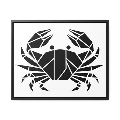 Geometric Crab Design - Gallery Canvas Wraps, Horizontal Frame