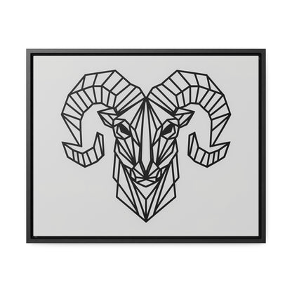 Geometric Ram's Head - Gallery Canvas Wraps, Horizontal Frame