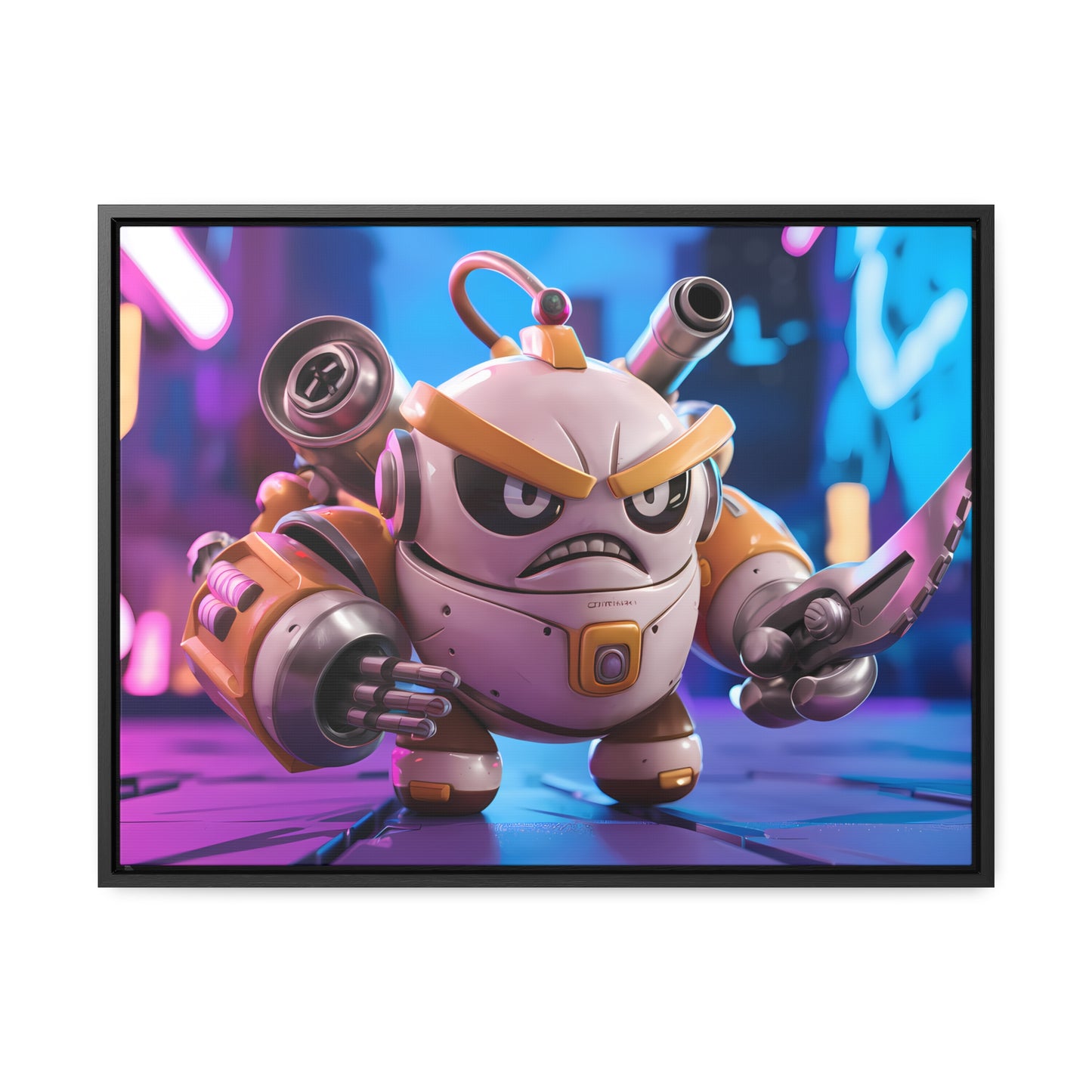 Battle-Ready Robo Warrior - Gallery Canvas Wraps, Horizontal Frame