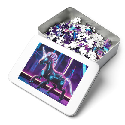 Neon Cyber Unicorn - Jigsaw Puzzle (30, 110, 252, 500,1000-Piece)