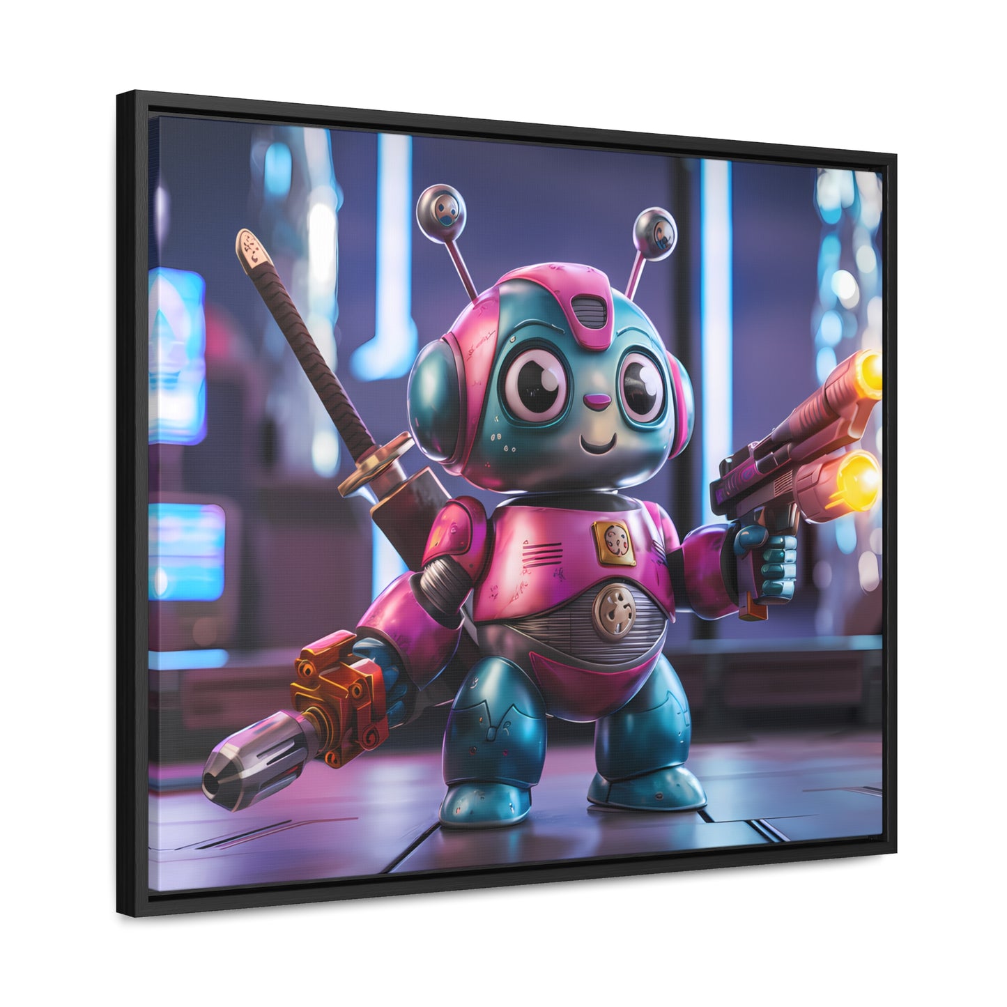 Robo-Samurai Defender - Gallery Canvas Wraps, Horizontal Frame