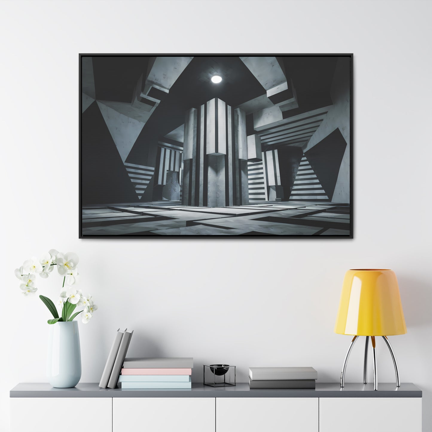 The Geometry of Shadows - Gallery Canvas Wraps, Horizontal Frame