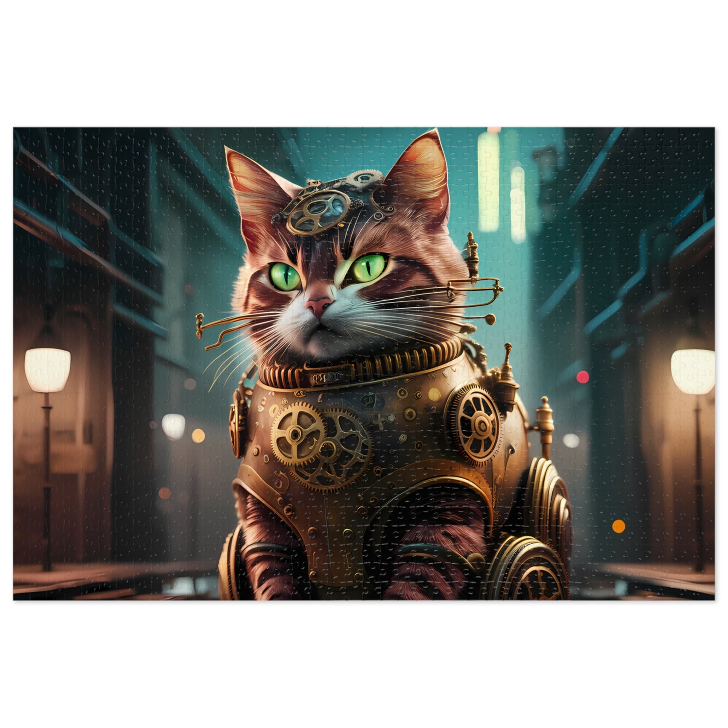 Jeff the Steampunk Cat - Jigsaw Puzzle (30, 110, 252, 500,1000-Piece)