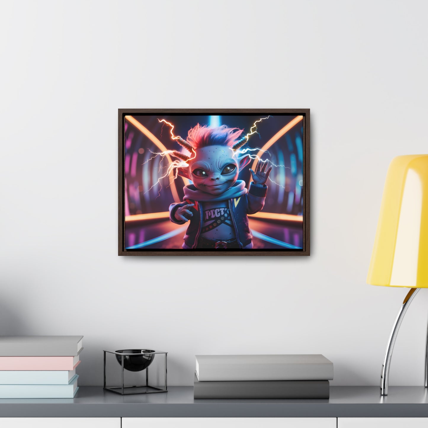 "Neon Spark" - Gallery Canvas Wraps, Horizontal Frame