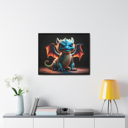 Fierce Baby Dragon Guardian - Gallery Canvas Wraps, Horizontal Frame