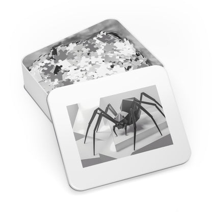 Geometric Arachnid in a Monochrome Maze - Jigsaw Puzzle (30, 110, 252, 500,1000-Piece)