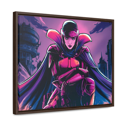 Guardian of the Neon Empire - Gallery Canvas Wraps, Horizontal Frame