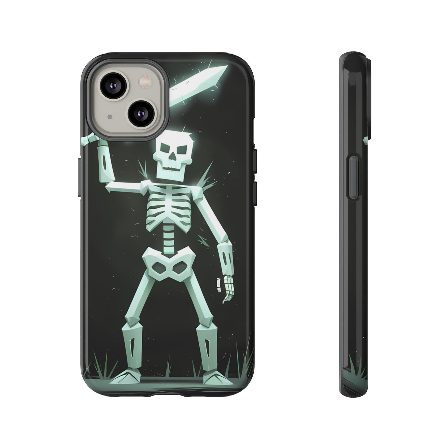 Geometric Skeleton Swordsman - Smartphone Tough Cases