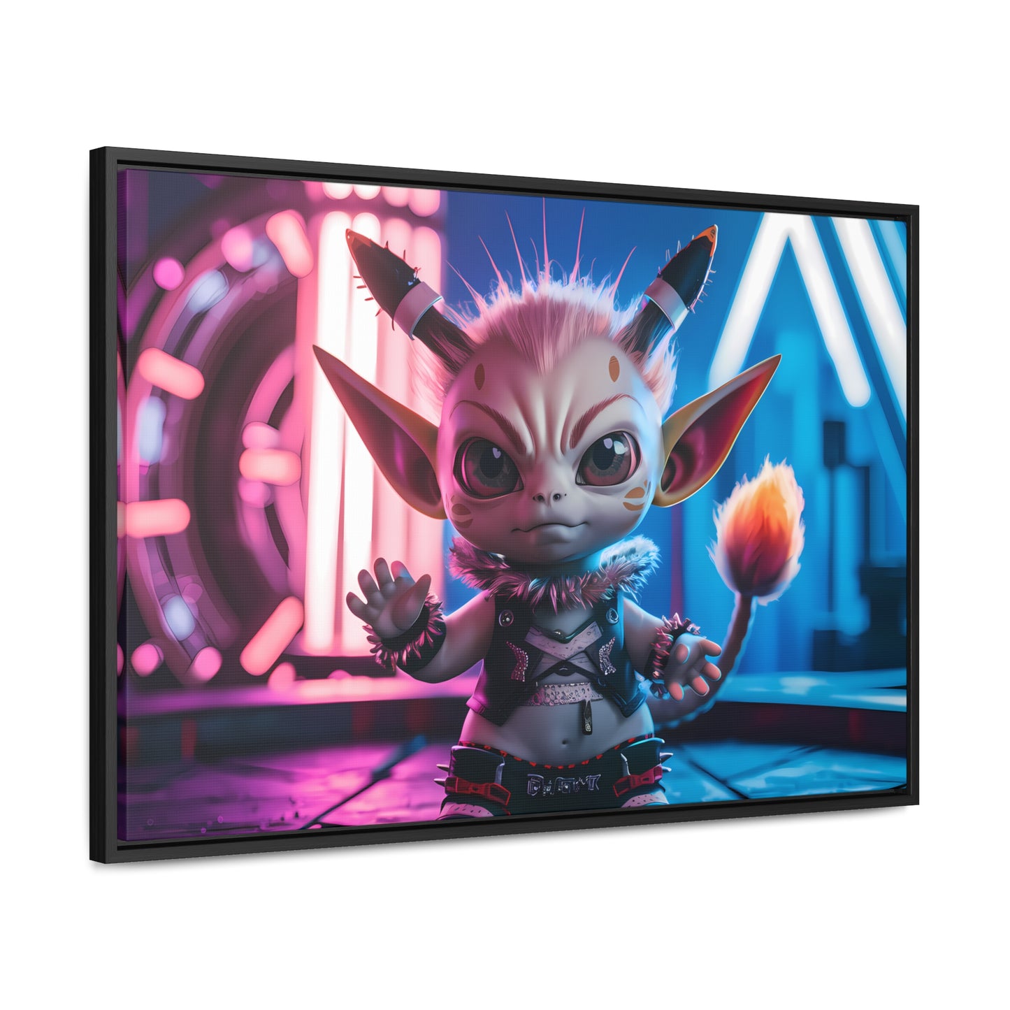 Neon Punk Guardian - Gallery Canvas Wraps, Horizontal Frame