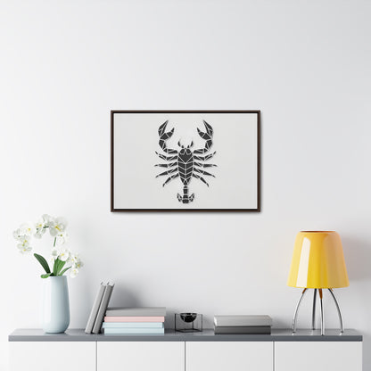 Geometric Scorpion Icon - Gallery Canvas Wraps, Horizontal Frame