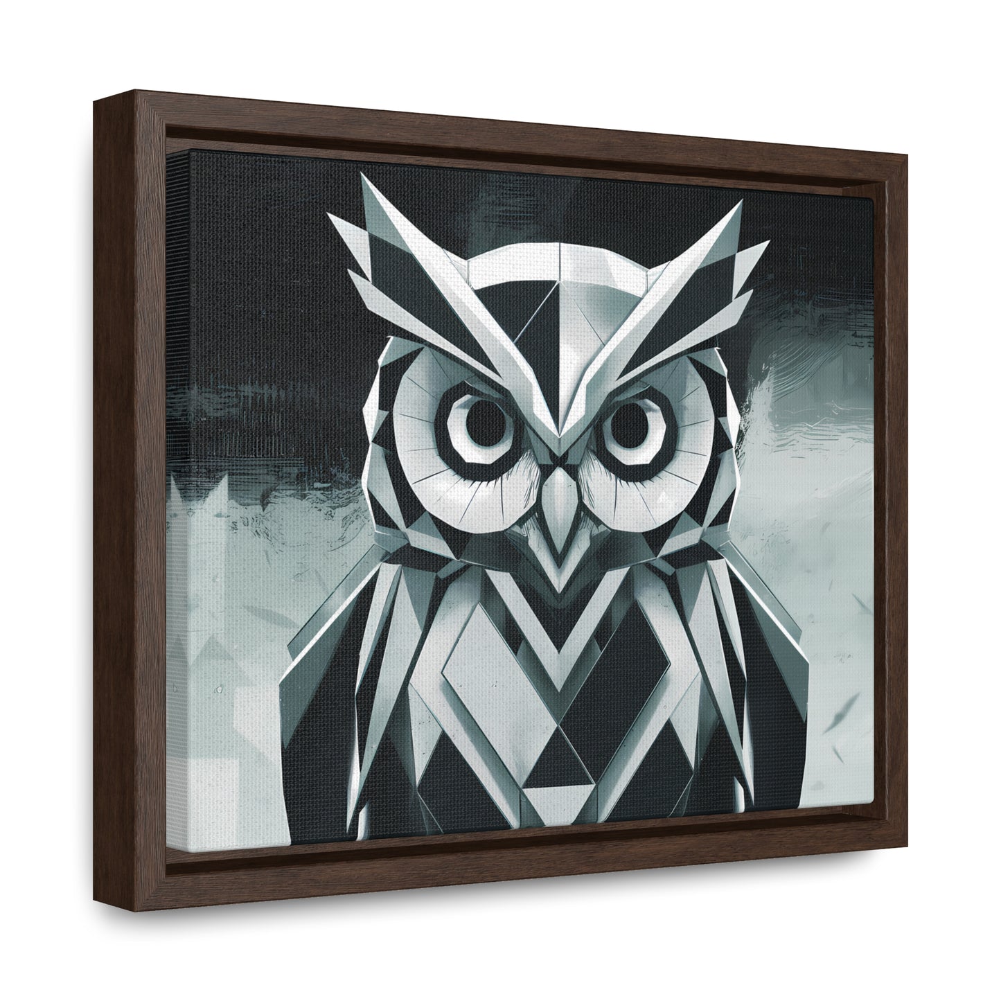 "Geometric Sentinel" - Gallery Canvas Wraps, Horizontal Frame