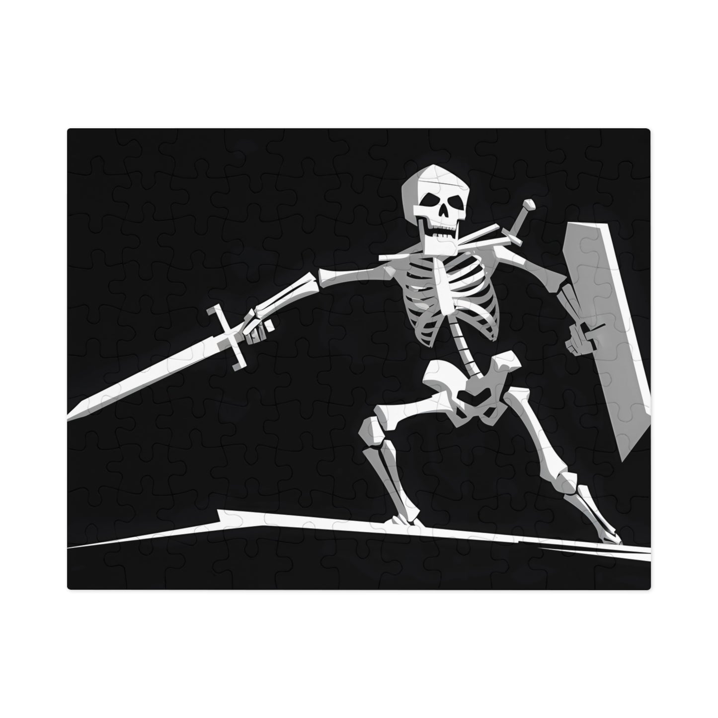 Skeleton Warrior in Battle Stance - Jigsaw Puzzle (30, 110, 252, 500,1000-Piece)