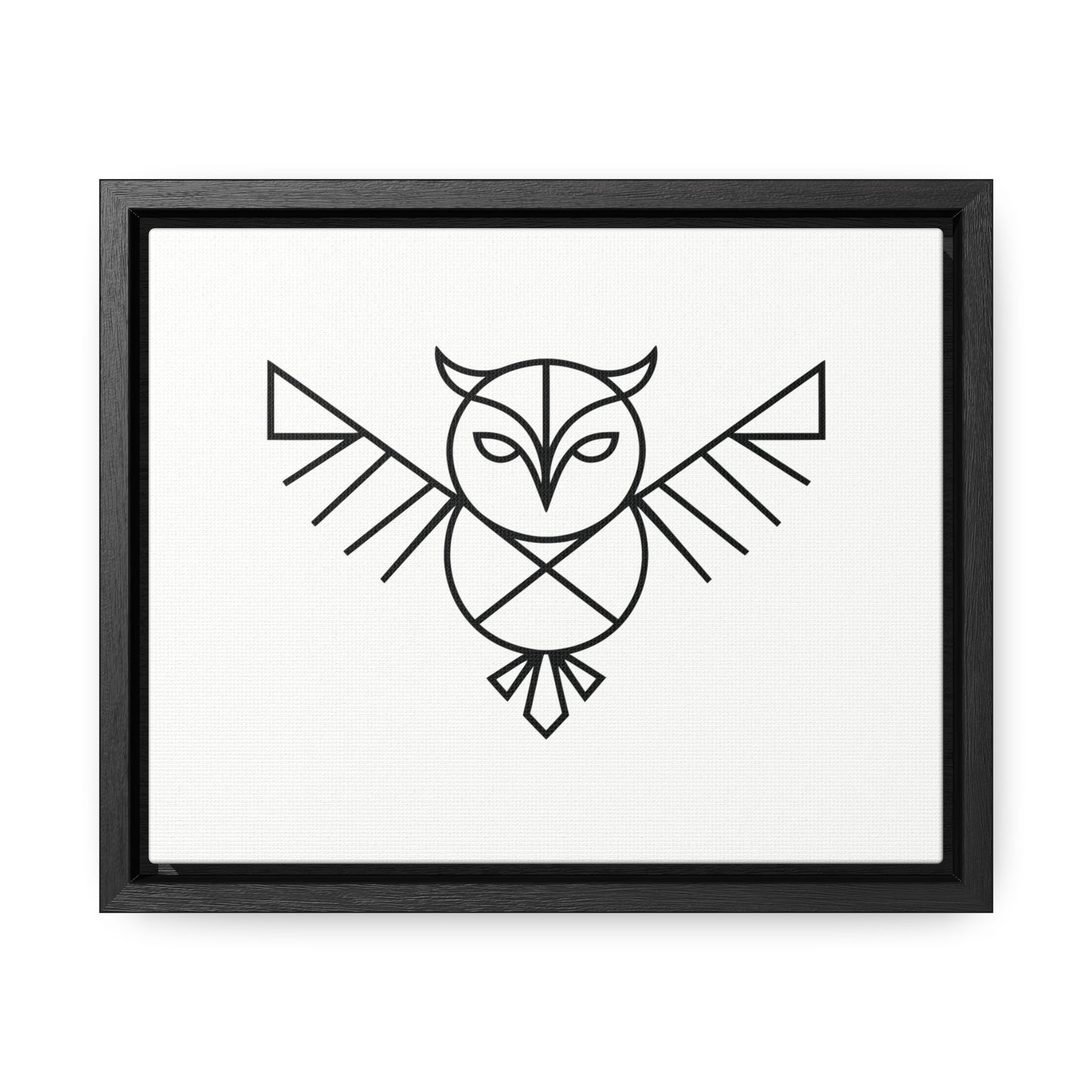 Geometric Owl Symbol - Gallery Canvas Wraps, Horizontal Frame