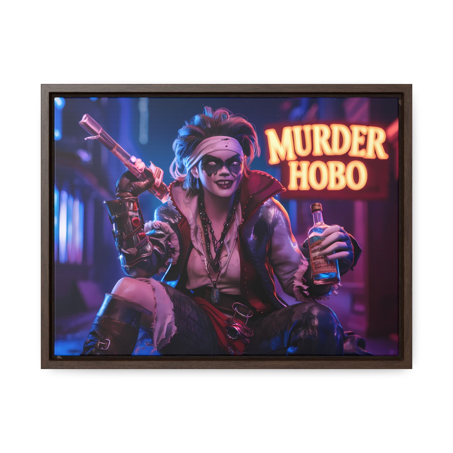 Neon Anarchy - Gallery Canvas Wraps, Horizontal Frame