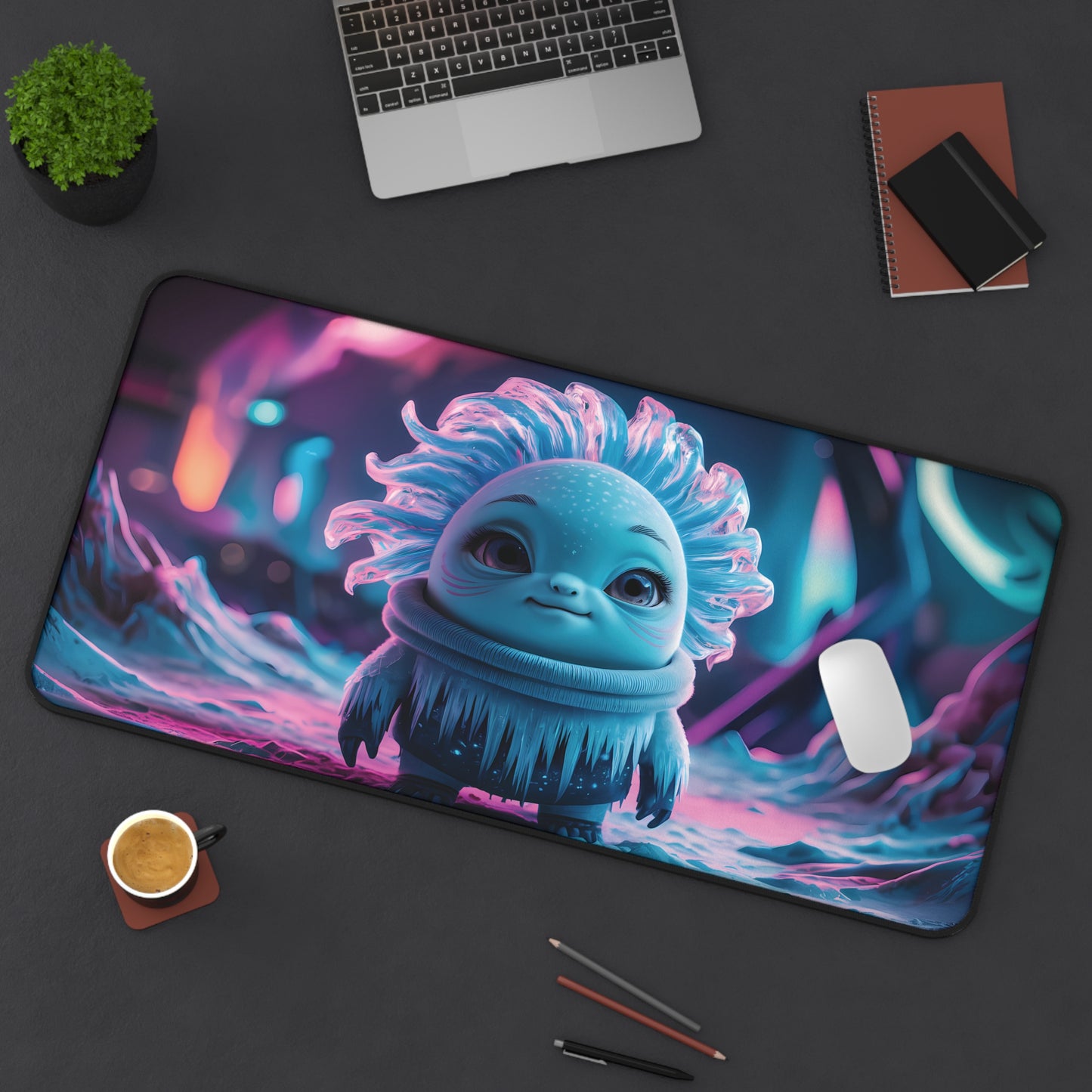 Cute Ice Alien - Desk Mat