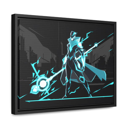 Arbiter of the Neon Void - Gallery Canvas Wraps, Horizontal Frame