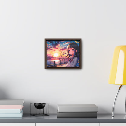 Sunset Reflections: A Silent Promise - Gallery Canvas Wraps, Horizontal Frame